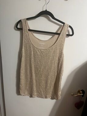 🧡 XL Old Navy Neutral Sequin Pattern Scoop Tank Top